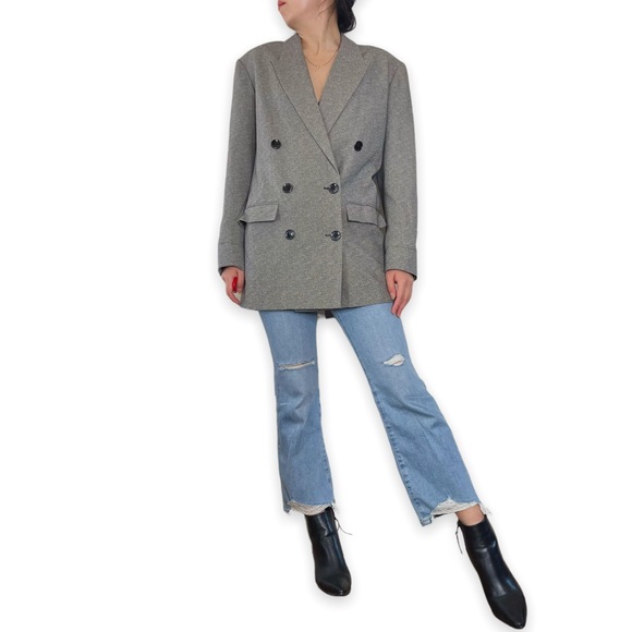 $1280 Isabel Marant Grey Double Breasted Blazer Size 34 - Picture 10 of 16